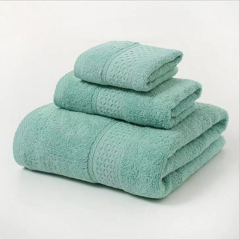 6-Piece Thick Absorbent Pure Cotton Towel Set Soft Bathroom Face Hand Bath Towels for Home Use