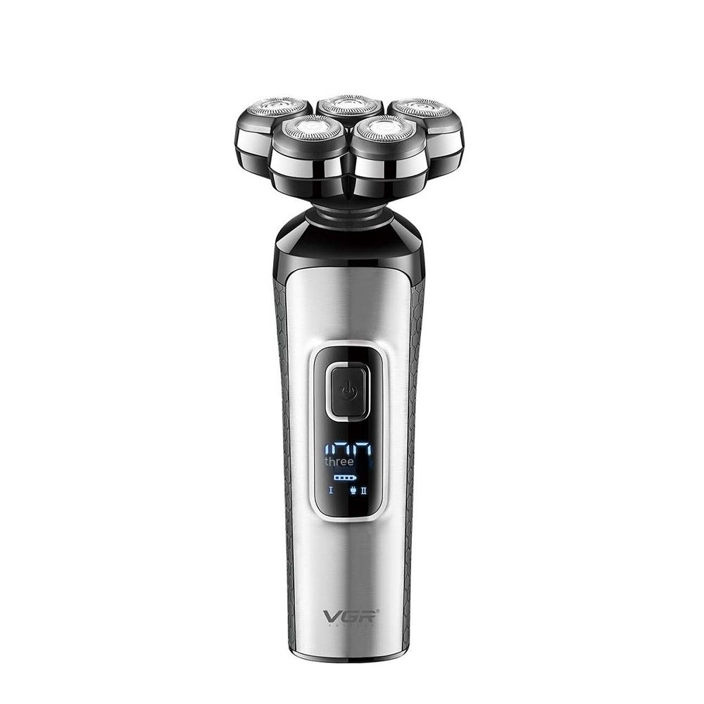 Rechargeable Floating Shaver – LCD Digital Display Waterproof Electric Razor for Men