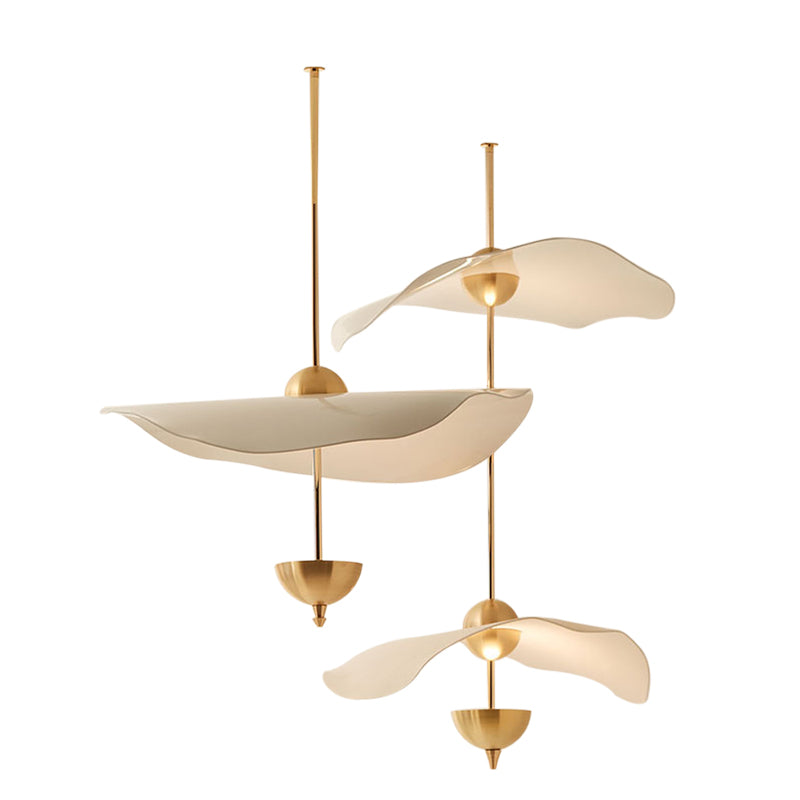 Acrylic Lotus Leaf Chandelier Window Hanging Pendant Light for Home Decor and Living Room Lighting