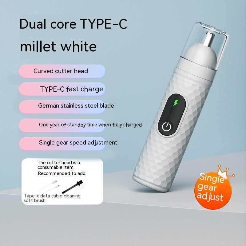 Electric Nose Hair Trimmer for Men Rechargeable Nose Hair Remover Safe Grooming Cleaning Tool
