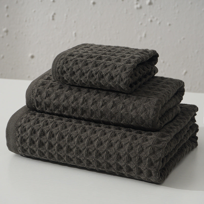 Pure Cotton Honeycomb 32 Bath Towels Soft Absorbent Quick Dry Bathroom Towels for Home Hotel Use