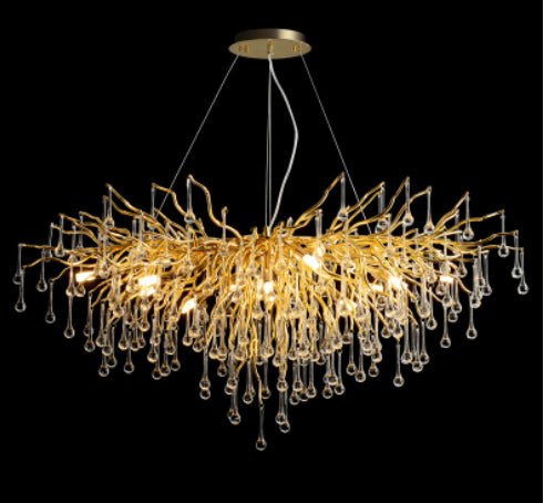 Postmodern Luxury Crystal Chandelier – Water Drop Atmosphere Lamp