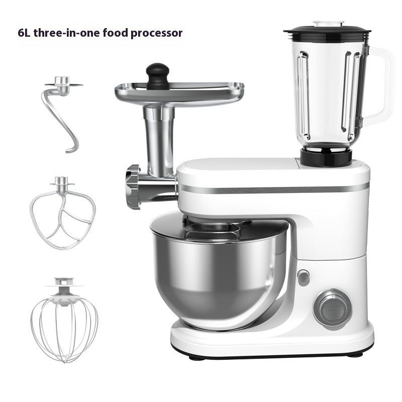 3-in-1 Stand Mixer – 6L Large Capacity Kitchen Cooking Machine for Baking & Mixing