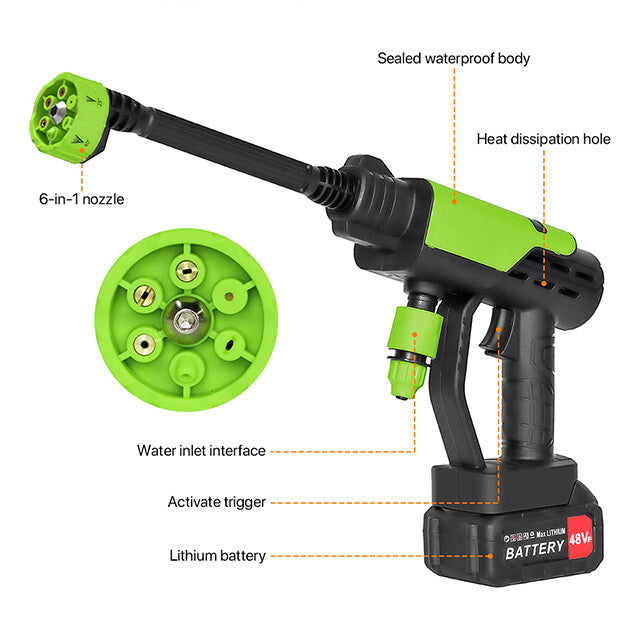 4000W Electric Pressure Washer 3626 PSI High Pressure Power Jet Washer with Dual Battery Car Cleaning Gun for Home and Outdoor Use