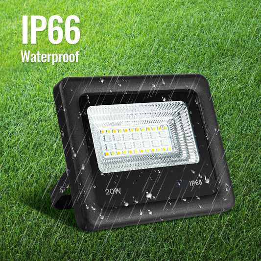 20W RGB Bluetooth Smart Flood Light Outdoor Dual Color Voice Control Timer LED Landscape Lighting