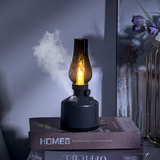 Kerosene Lamp Style Air Humidifier Decorative Aroma Diffuser for Home Bar Bedroom Ambient Lighting and Mist