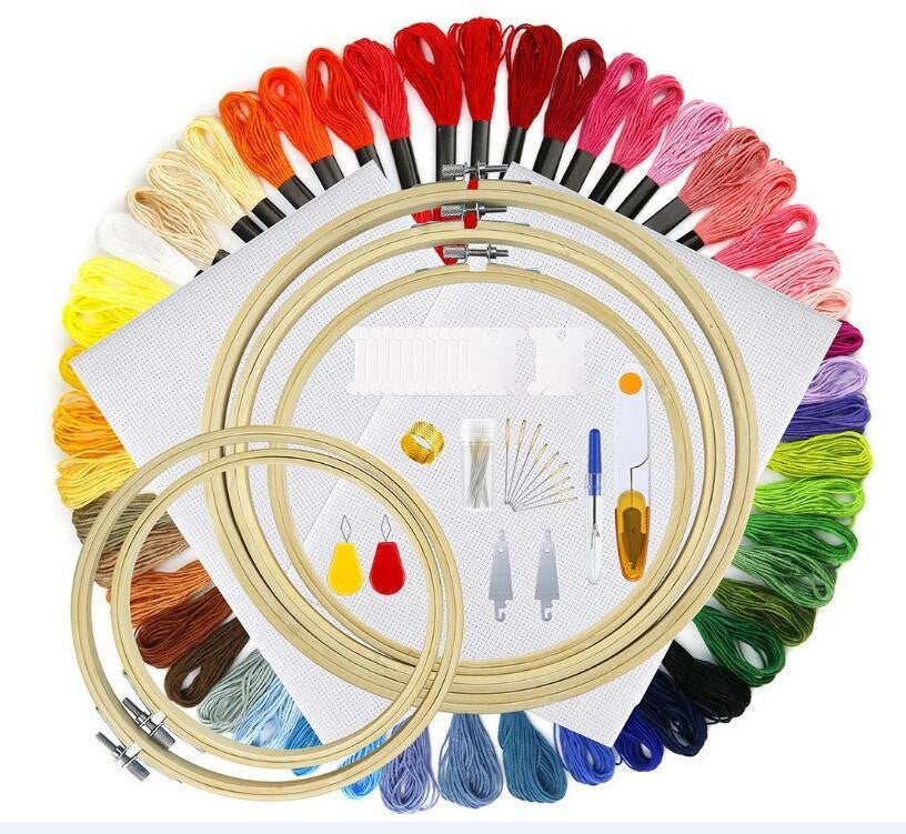Cross Stitch Thread Set – Colorful Embroidery Floss Kit for DIY Craft Projects