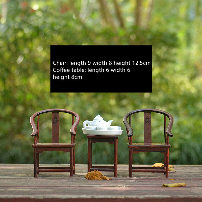 Red Rosewood Miniature Furniture Model Handmade Decorative Dollhouse Furniture Set Collectible Home Decor