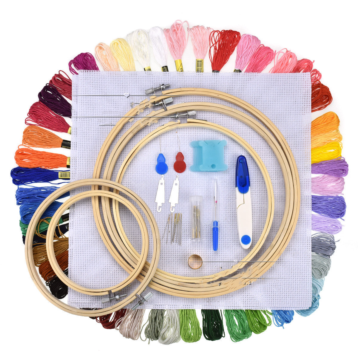 Cross Stitch Thread Set – Colorful Embroidery Floss Kit for DIY Craft Projects