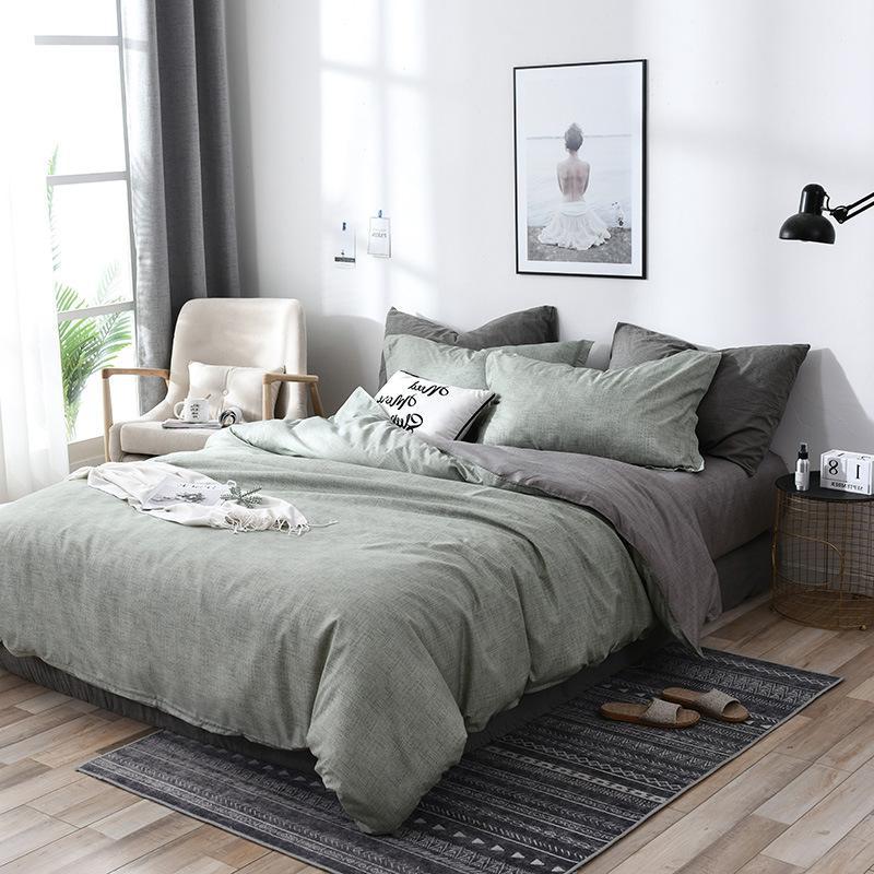 4 Piece Bedding Set Duvet Cover Quilt Bed Sheets Pillowcases Soft Bedroom Bed Set