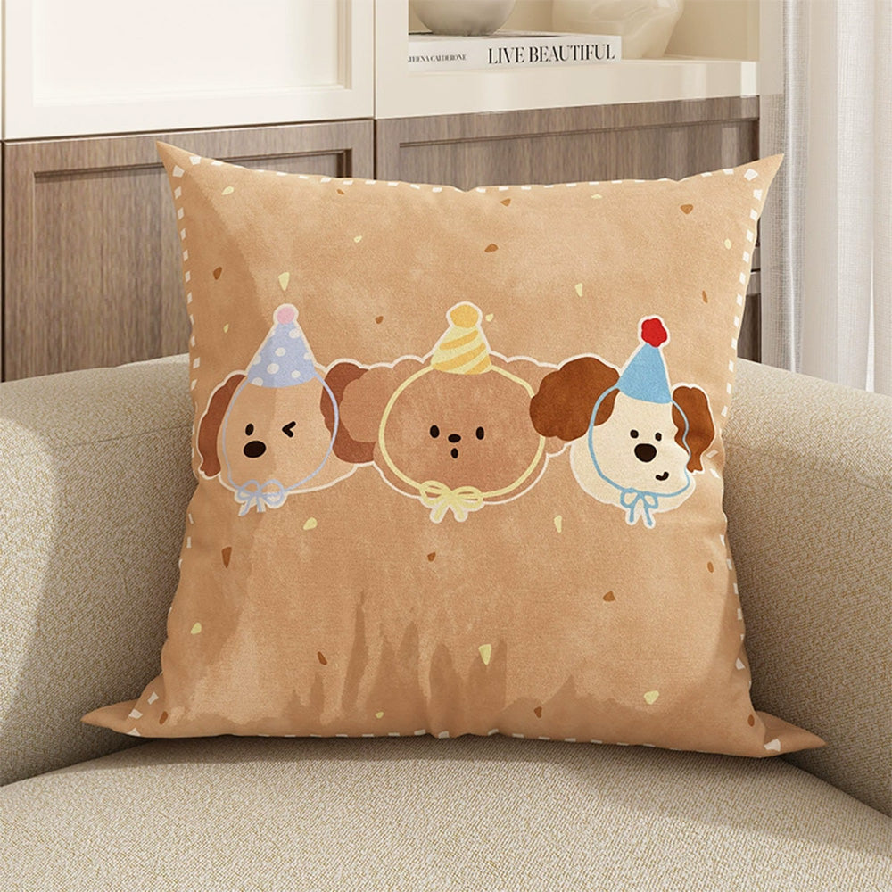 Cute Dog Pillowcase 45x45cm Sofa Cushion Cover Bedroom Home Car Office Decorative Pillow Cover