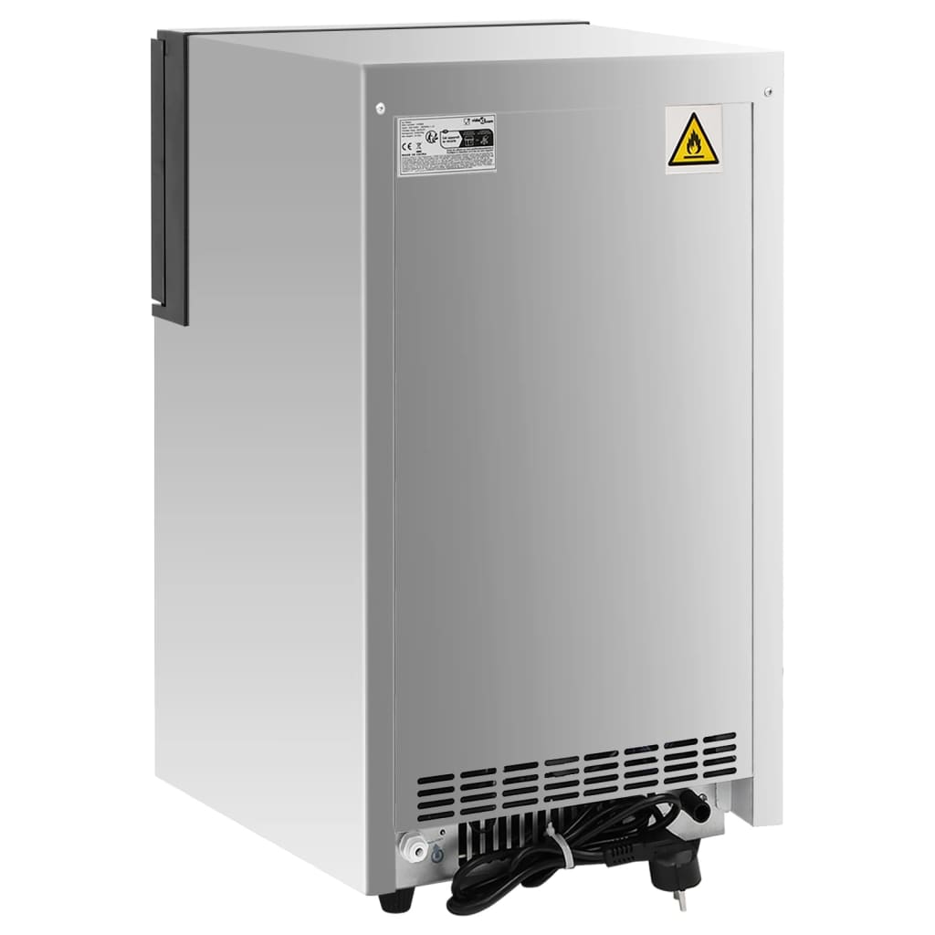 Silver Ice Cube Machine 45 kg per 24 Hours High Capacity Commercial Ice Maker for Home and Business Use