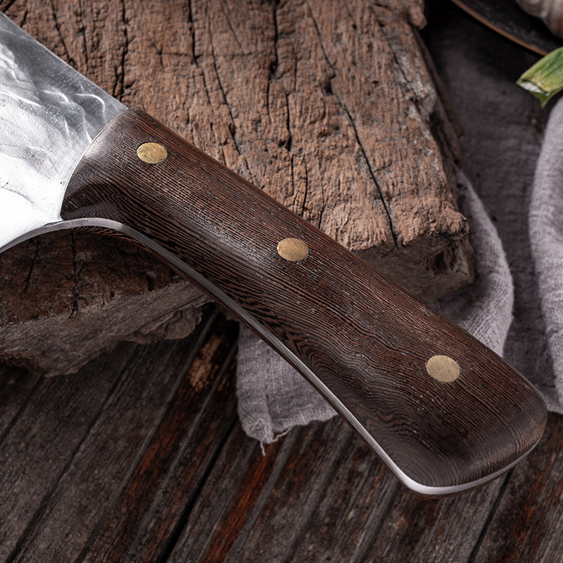 Carbon Steel Butcher Knife – Heavy Duty Meat Cutting Cleaver for Kitchen & Butchery