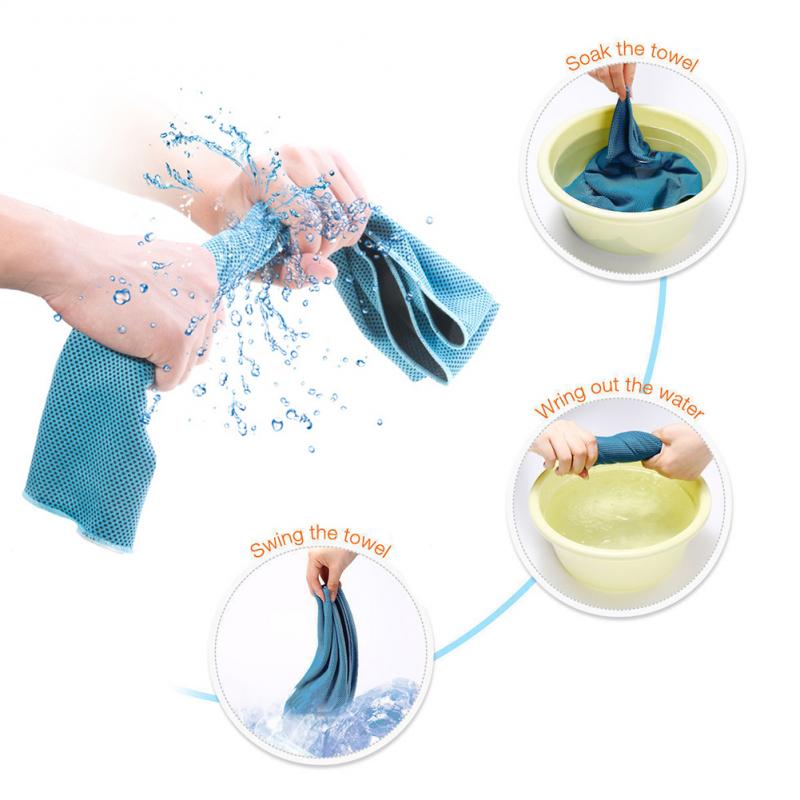 Cooling Sports Towel Microfiber Ice Cold Towel Breathable Gym Yoga Running Fitness Cooling Towel