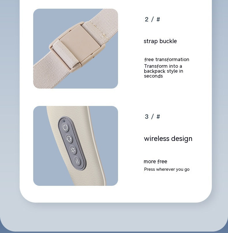 Shoulder and Neck Massager Electric Kneading Hot Compress Neck Lifting Relaxation Device for Trapezius Muscle Relief