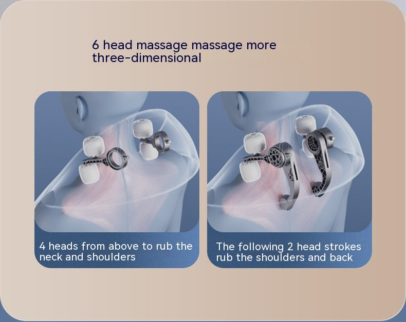 Shoulder and Neck Massager Electric Kneading Hot Compress Neck Lifting Relaxation Device for Trapezius Muscle Relief