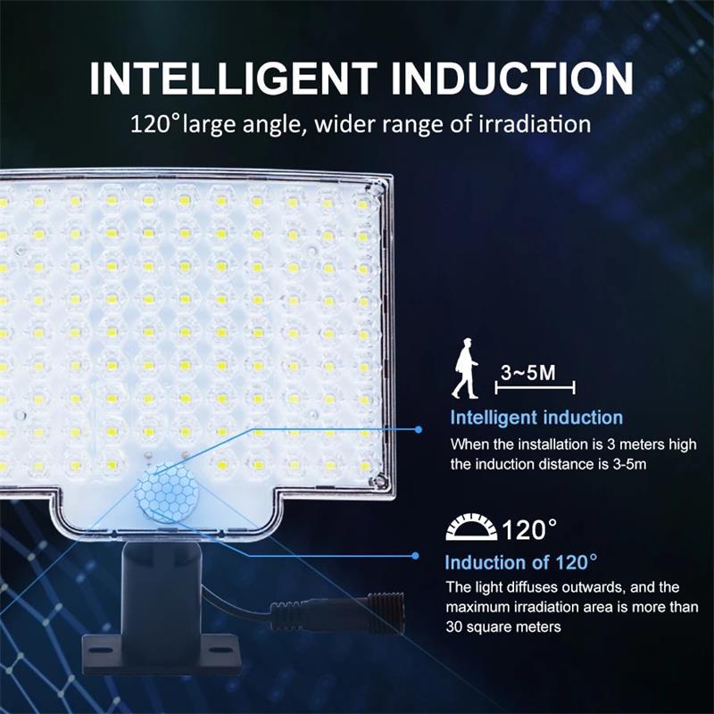 106 LED Solar Wall Light Outdoor Motion Sensor Lawn Garden Lamp Waterproof Security Lighting
