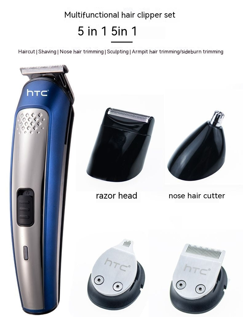 5-in-1 Hair Clipper Set – Washable Full-Body Multifunctional Electric Grooming Kit