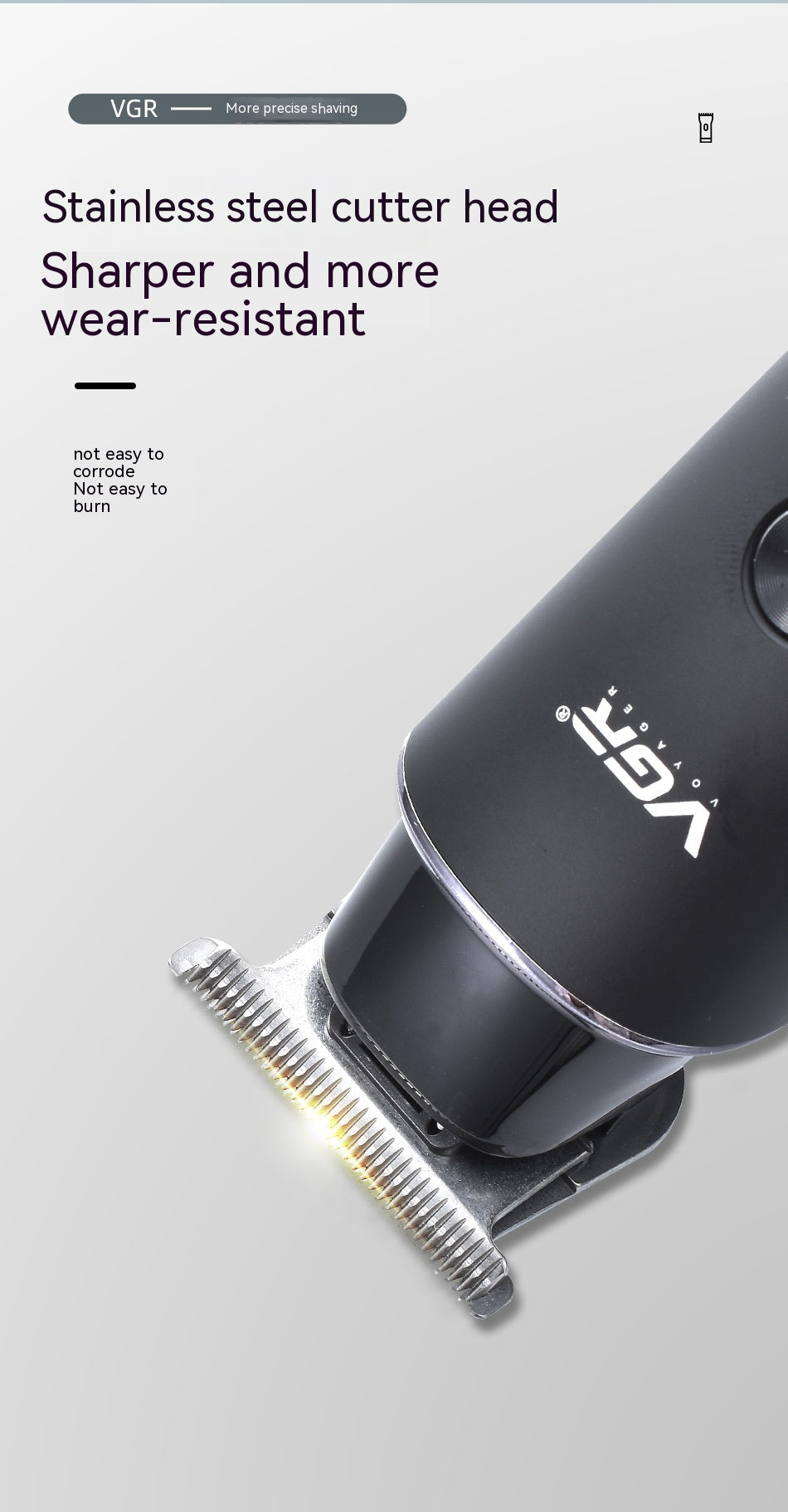 VGR937 Electric Hair Clipper – LCD Display Rechargeable Professional Beard & Hair Trimmer
