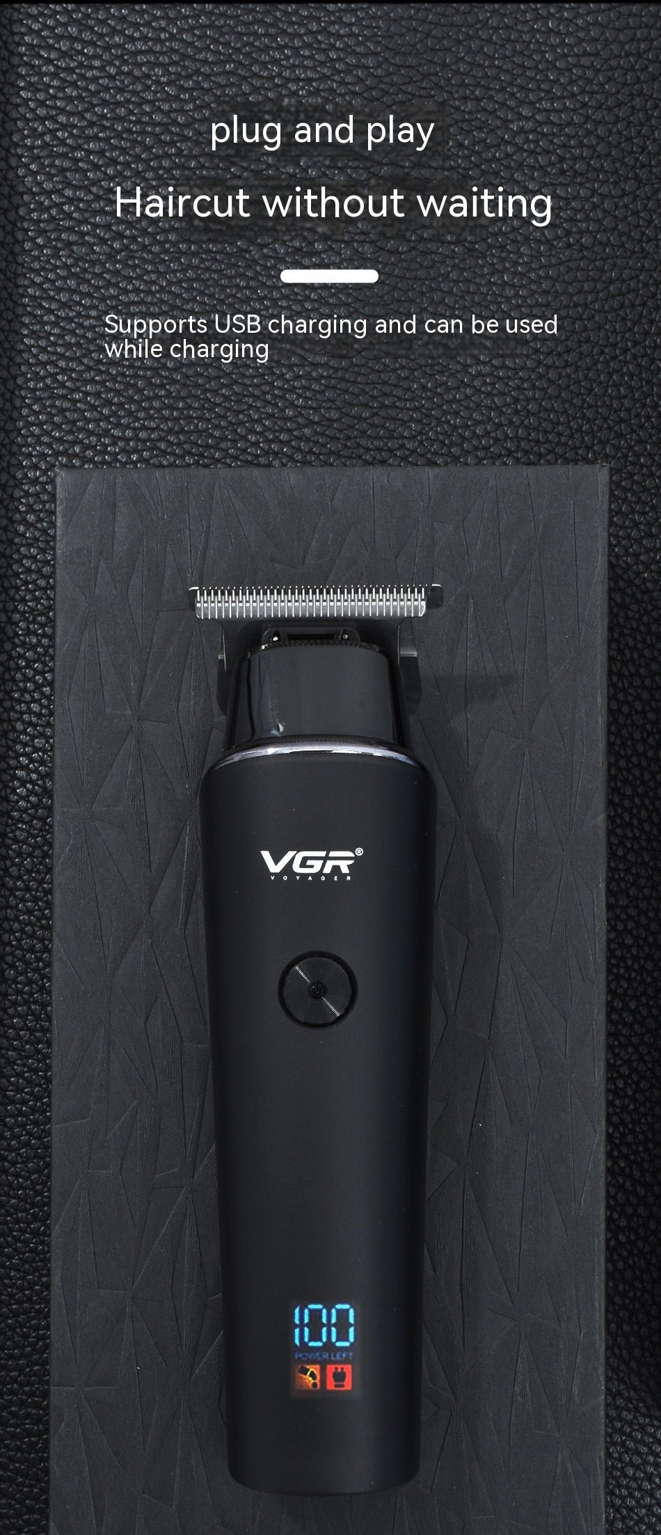 VGR937 Electric Hair Clipper – LCD Display Rechargeable Professional Beard & Hair Trimmer