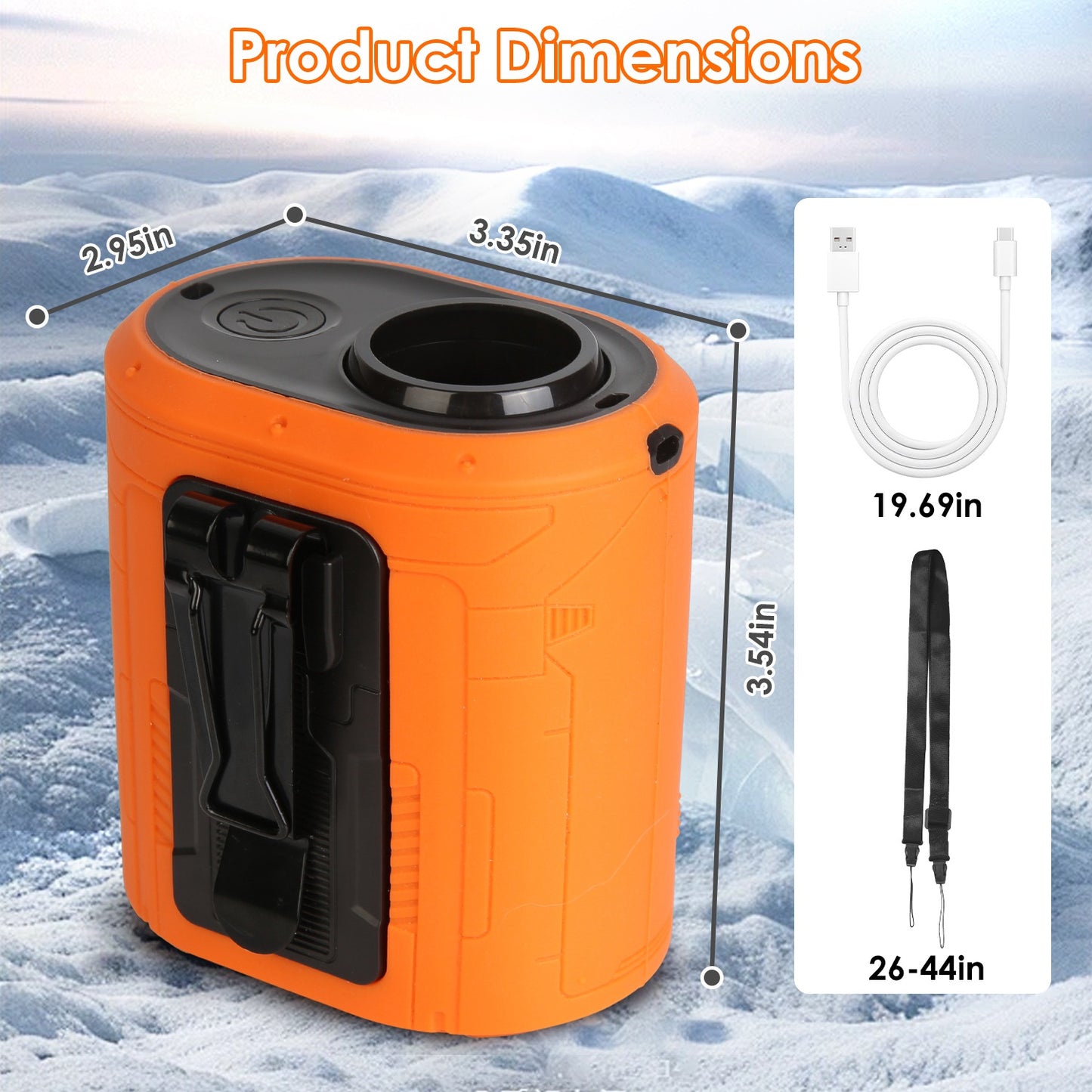 5-in-1 Portable Waist Clip Fan 5-Speed Wearable Turbo Belt Fan with Flashlight Rechargeable Hands-Free Cooling for Travel & Camping