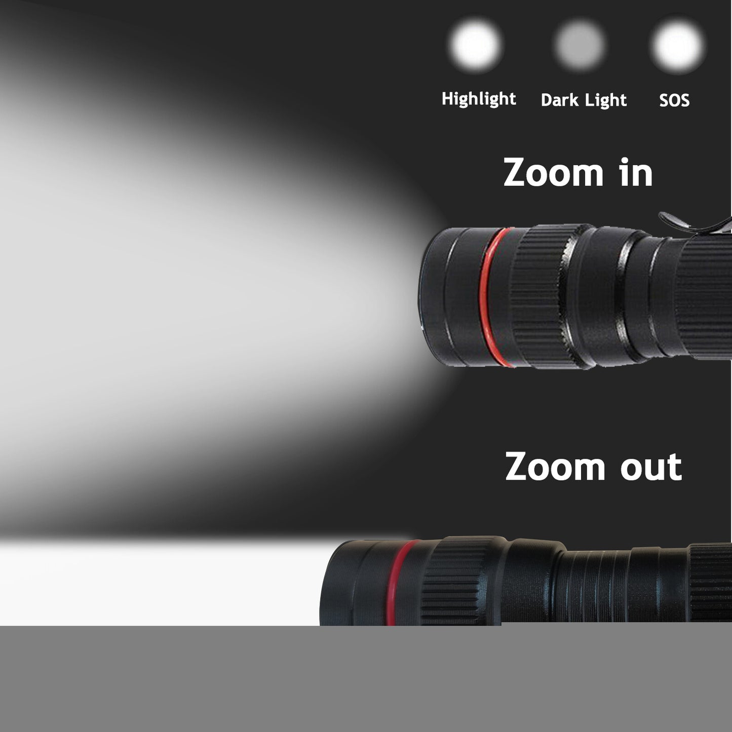 USB Rechargeable Military LED Flashlight – Tactical Zoom Mini Powerful Pen Torch
