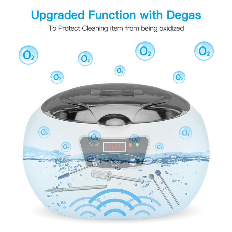 Home Ultrasonic Cleaning Machine Jewelry Glasses & Small Items Deep Cleaner Portable Household Device