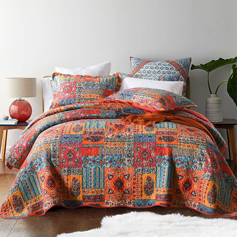 Three Piece Air Conditioning Quilt Set Lightweight Cooling Summer Blanket Soft Breathable Bedding Set for Home Use