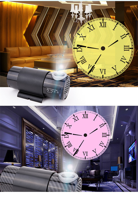 LED Projection Wall Clock Modern Digital Alarm Clock with Time Projection Ceiling Wall Display