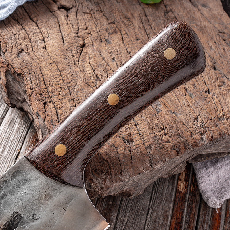 Carbon Steel Butcher Knife – Heavy Duty Meat Cutting Cleaver for Kitchen & Butchery