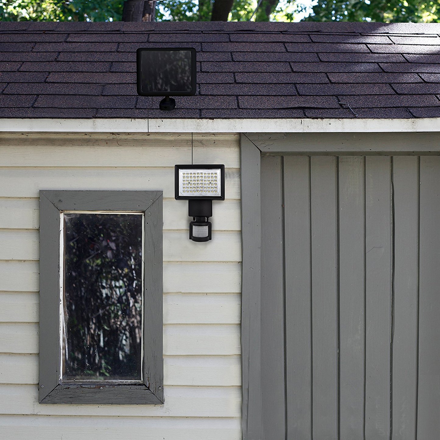Solar LED Floodlight with Infrared Sensor – Motion Detection Outdoor Security Wall Lamp