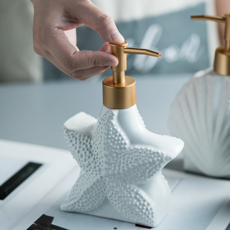 Nordic Style Ceramic Bathroom Dispenser – Hand Sanitizer & Gel Storage Bottle