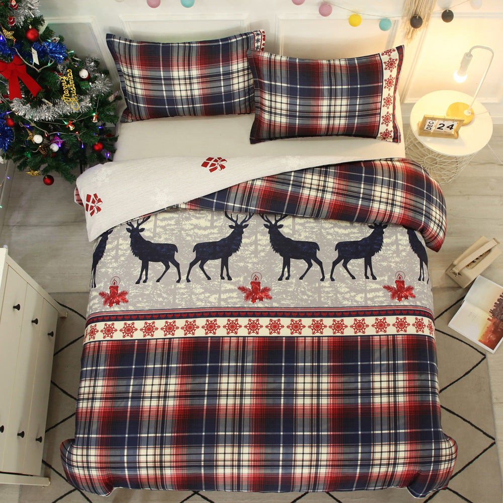 Snowflakes Bedding Set Duvet Cover Warm Winter Bed Set Soft Cozy Christmas Snowflake Bedroom Decor
