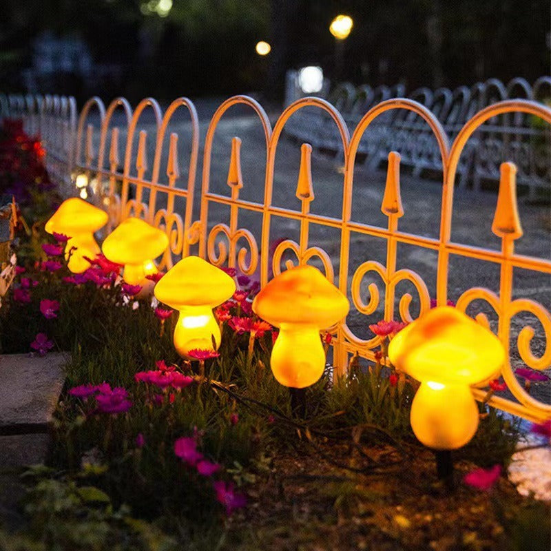 Solar Mushroom Outdoor Waterproof Lawn Lamp LED Garden Courtyard Decorative Light for Pathway Yard and Patio
