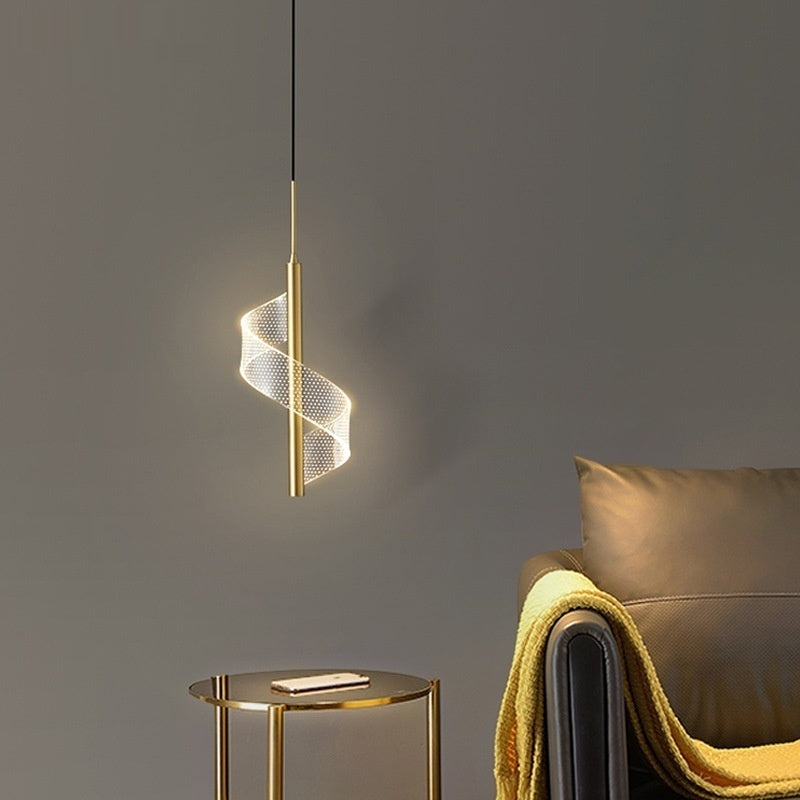 Light Luxury Copper Droplight – Minimalist Small Pendant Lamp