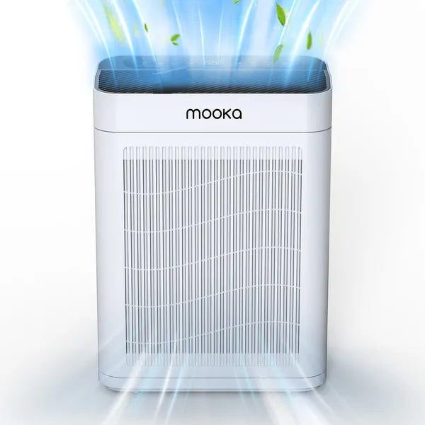 MOOKA TM06 Air Purifier for Large Room up to 2200 Sq Ft H13 True HEPA Cleaner for Smoke Pets Dust Pollen Odor