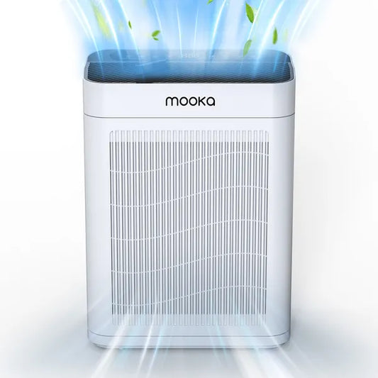 MOOKA TM06 Air Purifier for Large Room up to 2200 Sq Ft H13 True HEPA Cleaner for Smoke Pets Dust Pollen Odor