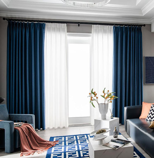Thick Blackout Sound Absorbing Curtain Full Cloth Soundproof Window Drapes for Bedroom Privacy and Noise Reduction