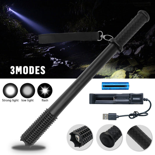 Baseball LED Flashlight – Rechargeable Spotlight Torch with 3 Modes for Security, Work & Emergency Use