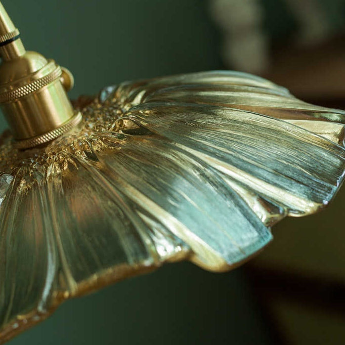 Creative Lotus Leaf Crystal Glass Bedside Lamp Modern Table Light for Bedroom Aisle Home Decor
