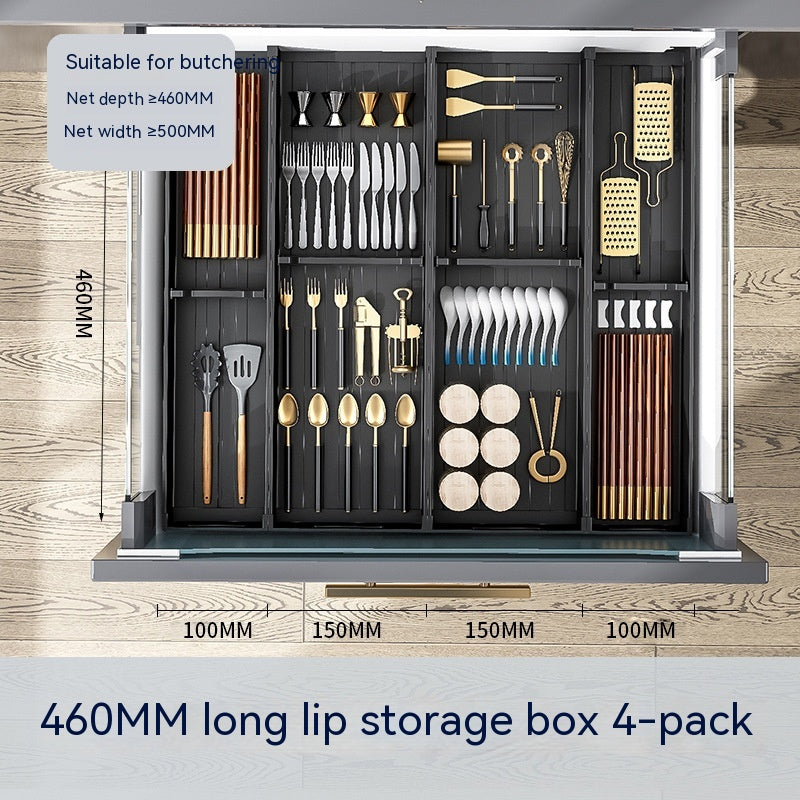 Kitchen Drawer Storage Box Divider Partition Organizer Adjustable Cutlery Storage Tray