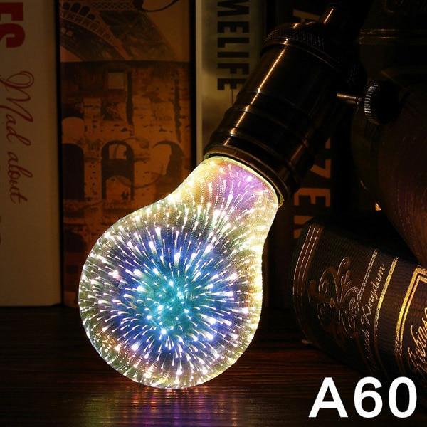 3D Firework LED Light Bulb – ST64/G95/G80/G125/A60 Decorative Holiday & Christmas Lamp, 110-220V