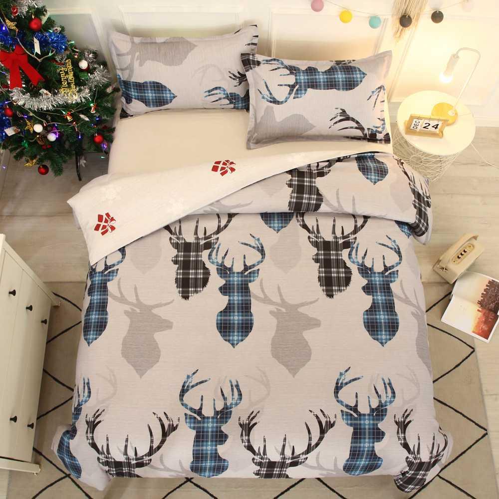 Snowflakes Bedding Set Duvet Cover Warm Winter Bed Set Soft Cozy Christmas Snowflake Bedroom Decor