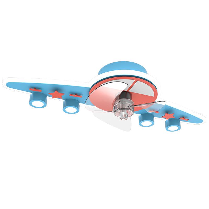 Smart Ceiling Fan Light Children’s Room LED Intelligent Ceiling Lamp With Fan Modern Lighting