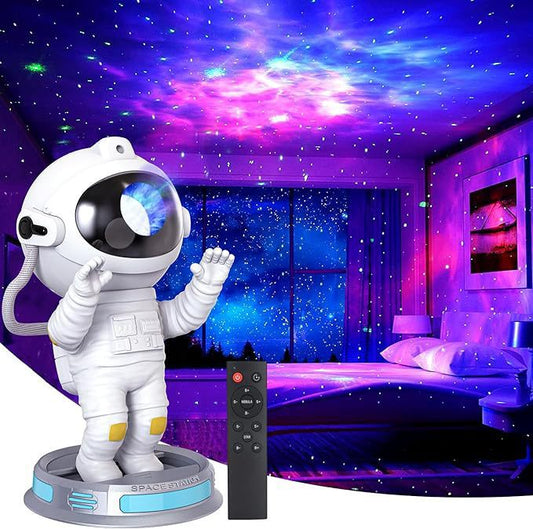 Astronaut Starry Night Light Projector Northern Lights LED Galaxy Lamp for Bedroom Kids Room Decor