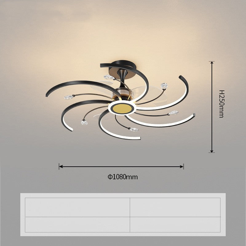 Modern Ceiling Fan Light – Simple Living Room Fan Lamp