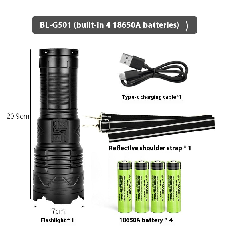 Multifunctional Zoom Flashlight – High Power Outdoor LED Torch Light