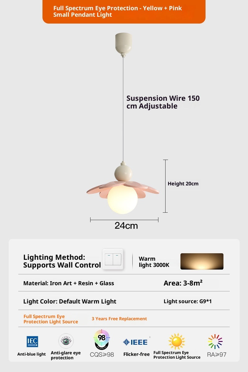 Modern Minimalist Cream Style Bedside Chandelier