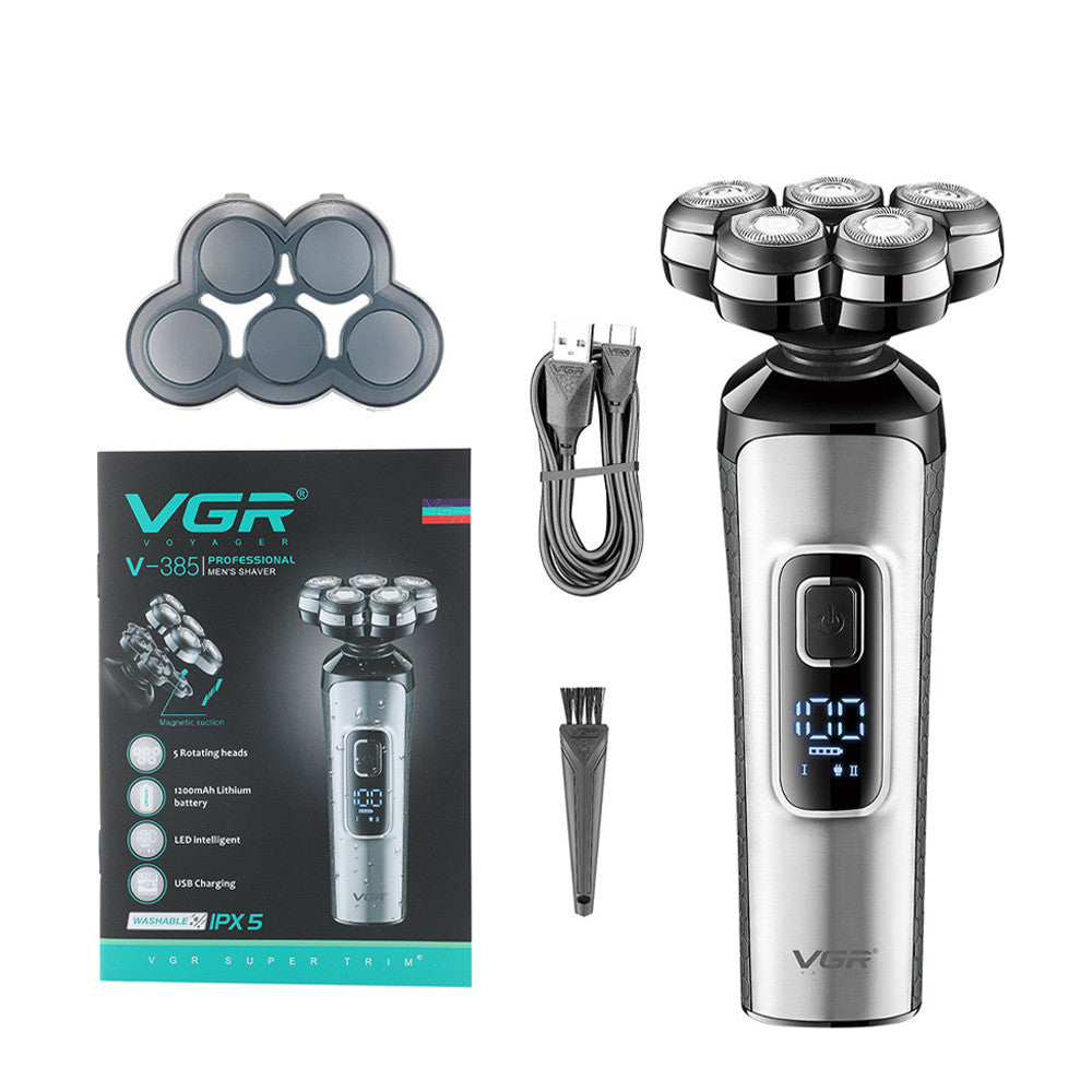 Rechargeable Floating Shaver – LCD Digital Display Waterproof Electric Razor for Men