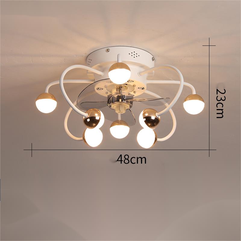 Invisible Ceiling Fan Light Modern Bedroom Dining Room LED Ceiling Fan Lamp With Remote Control